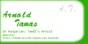 arnold tamas business card